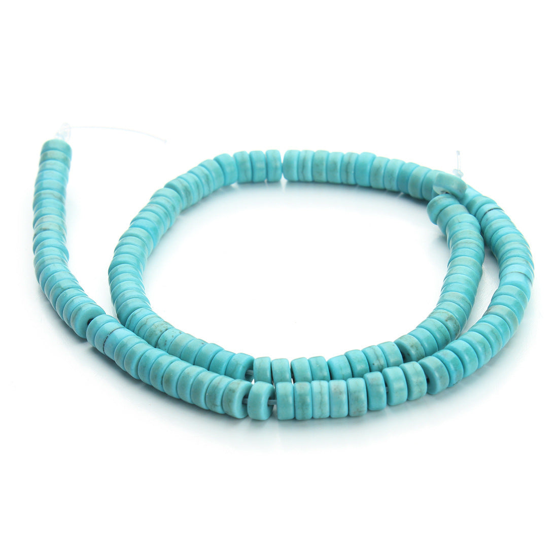 Cylindrical Blue Turquoise Abacus Wheel Bead Spacer Spacer